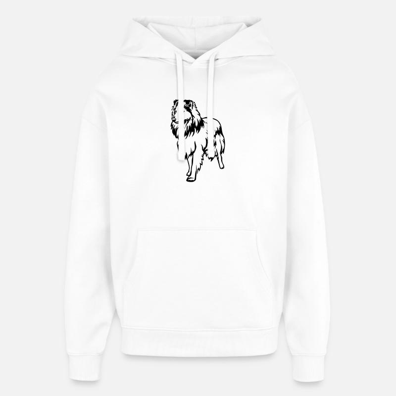 Sheltie - Sweat à capuche unisexe Stanley/Stella Oversized - blanc