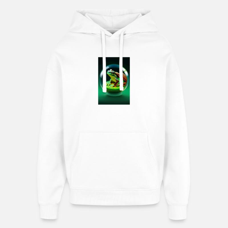 Frosch in einer Kugel - Oversized Unisex Hoodie von Stanley/Stella - Weiß