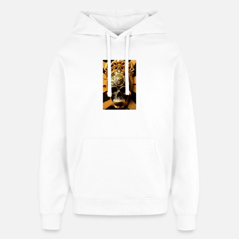 Maya-Schädel - Oversized Unisex Hoodie von Stanley/Stella - Weiß