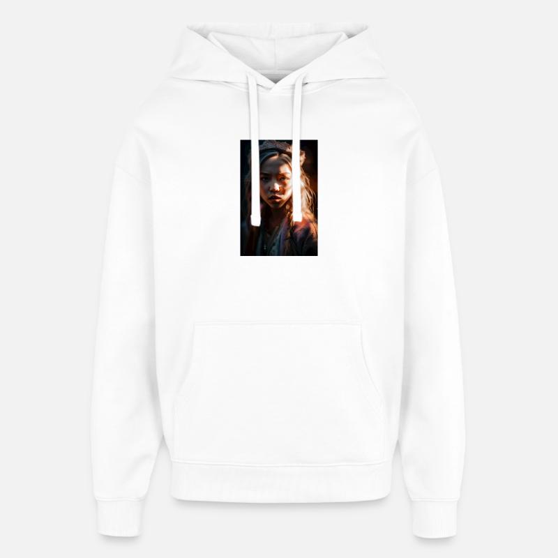 Valentyna - Sweat à capuche unisexe Stanley/Stella Oversized - blanc