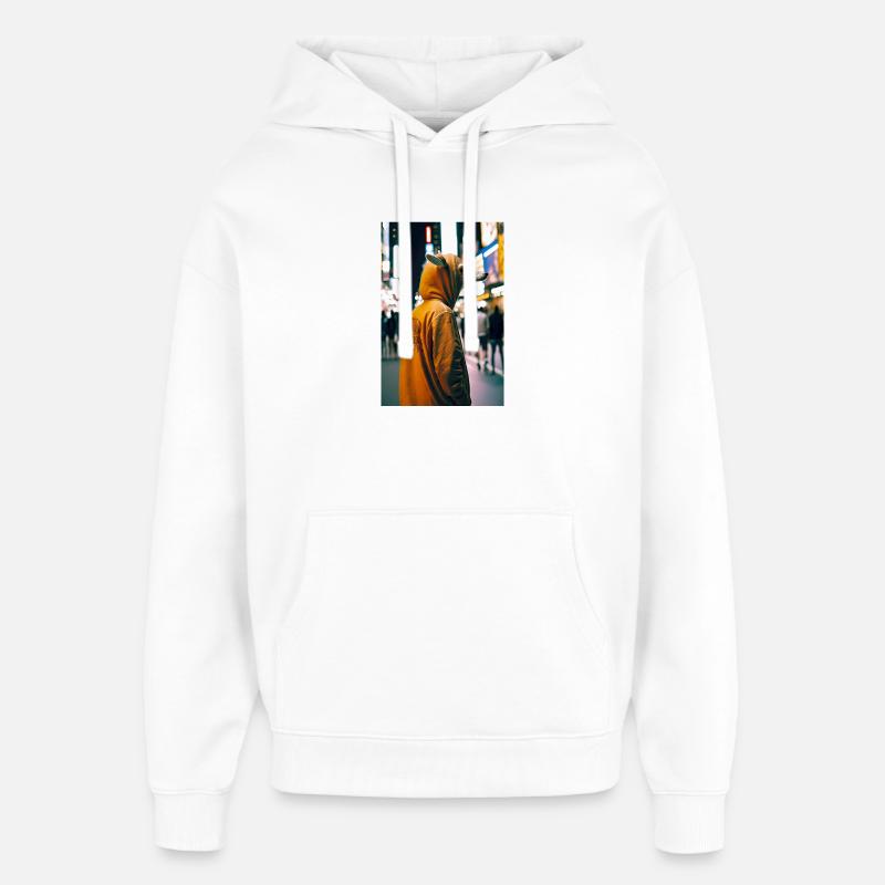 Anthropomorphic 08 - Sweat à capuche unisexe Stanley/Stella Oversized - blanc