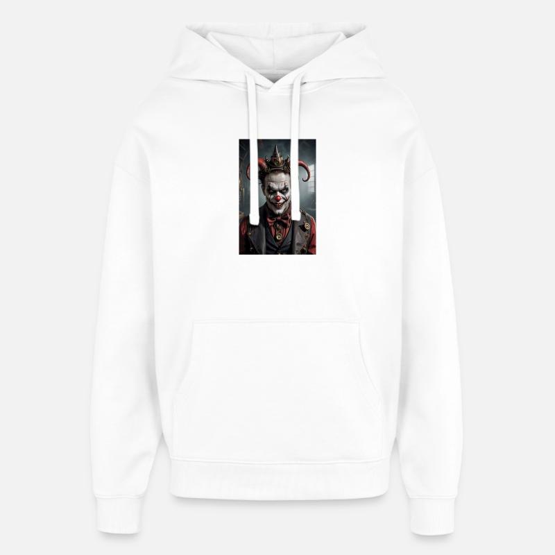 Clown diable steampunk - Sweat à capuche unisexe Stanley/Stella Oversized - blanc