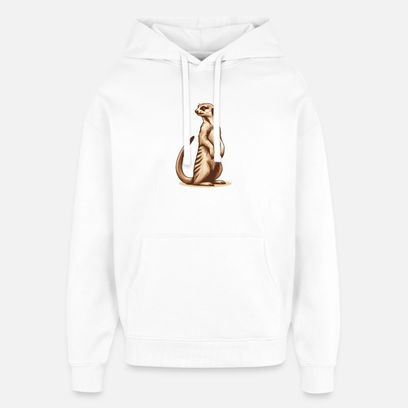 Erdmännchen - Oversized Unisex Hoodie von Stanley/Stella - Weiß