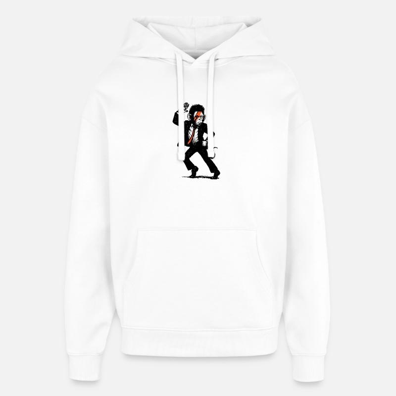 La danse du singe - Sweat à capuche unisexe Stanley/Stella Oversized - blanc