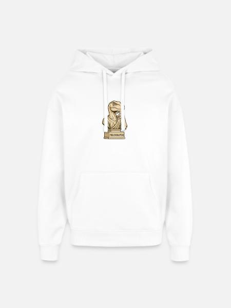 Philosoraptor - Oversized Unisex Hoodie von Stanley/Stella - Weiß