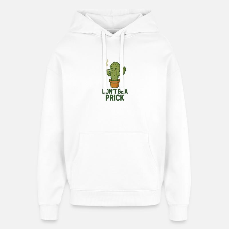 Cactus avec cigare – Diction - Sweat à capuche unisexe Stanley/Stella Oversized - blanc