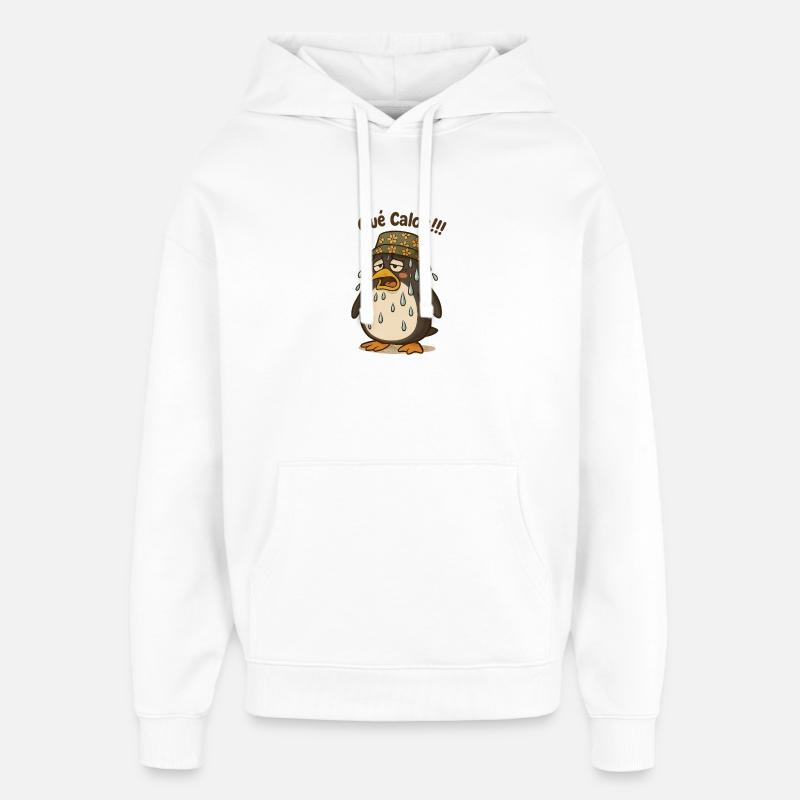 qué calor ! - Sweat à capuche unisexe Stanley/Stella Oversized - blanc