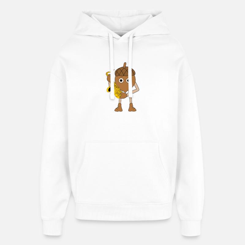 Sillet de saxophone - Sweat à capuche unisexe Stanley/Stella Oversized - blanc