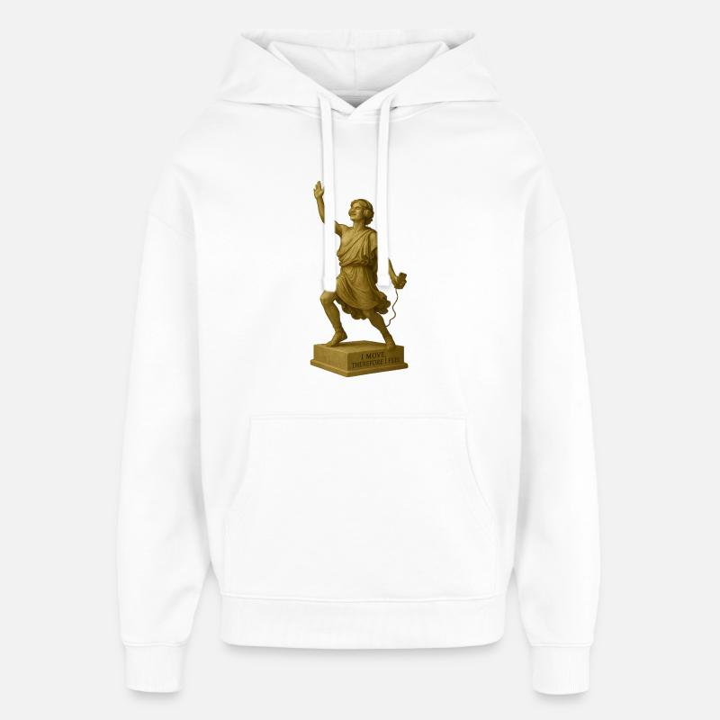 Danseuse avec casque et smartphone - Sweat à capuche unisexe Stanley/Stella Oversized - blanc