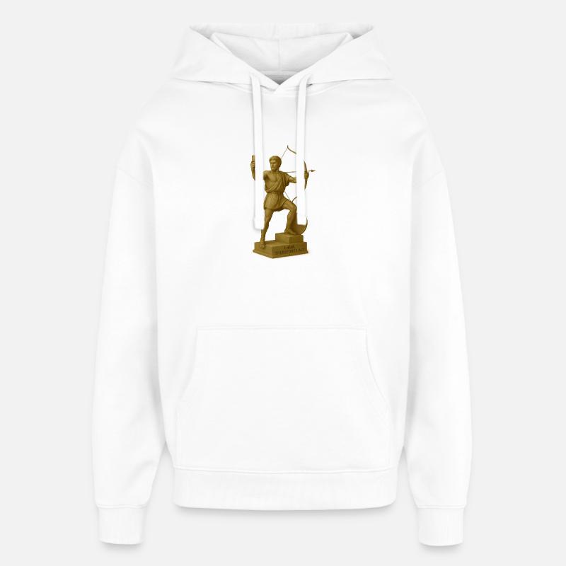 Sculpture d’archer astucieuse - Sweat à capuche unisexe Stanley/Stella Oversized - blanc