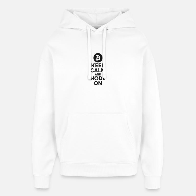 Conception inspirante de Crypto HODL - Sweat à capuche unisexe Stanley/Stella Oversized - blanc