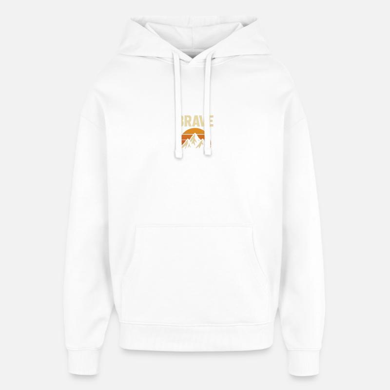 courageux - Sweat à capuche unisexe Stanley/Stella Oversized - blanc