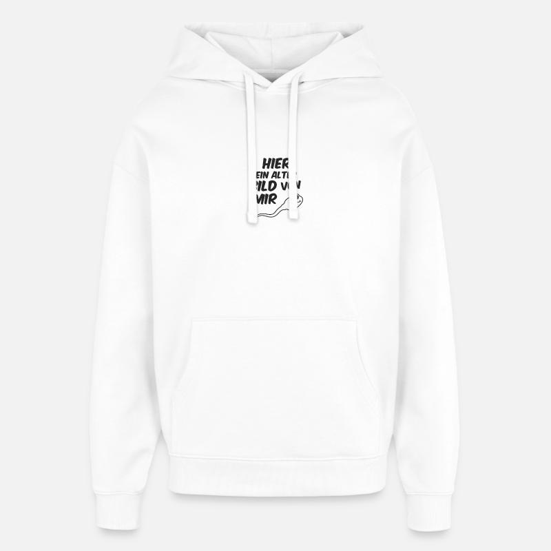 Humorvolles Ghost-Design mit Spruch - Oversized Unisex Hoodie von Stanley/Stella - Weiß