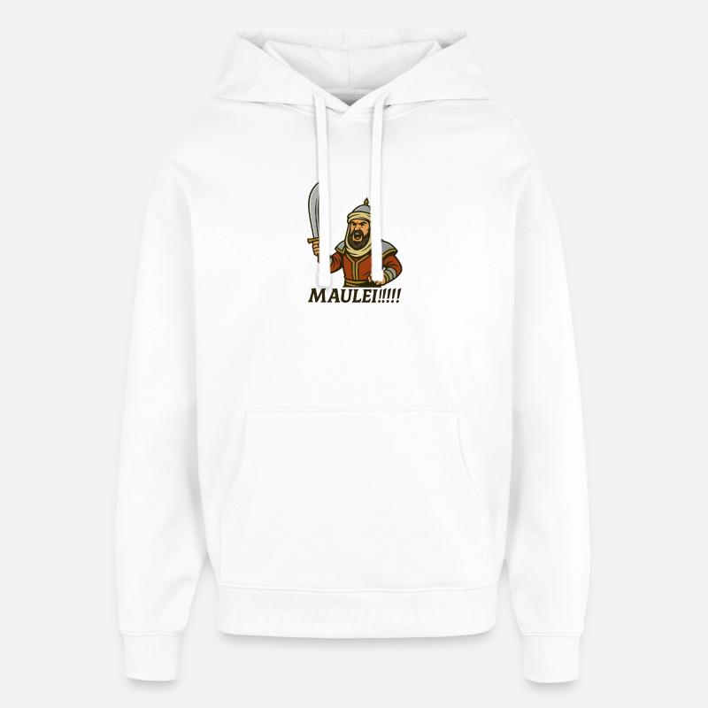 ⚔️ Guerrier arabe avec barbe – « Maulei !! » - Sweat à capuche unisexe Stanley/Stella Oversized - blanc