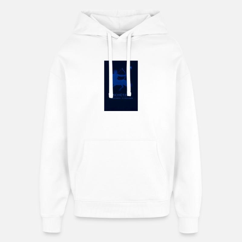 Sternzeichen Schütze mit Bogen & Sternbild - Oversized Unisex Hoodie von Stanley/Stella - Weiß