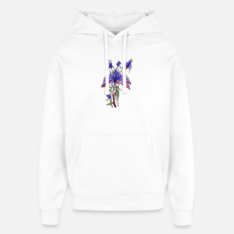 Fleur - Sweat à capuche unisexe Stanley/Stella Oversized - blanc