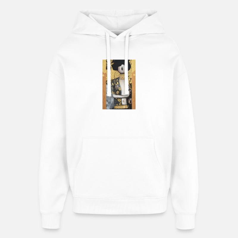 Klimt-bot2 - Sweat à capuche unisexe Stanley/Stella Oversized - blanc