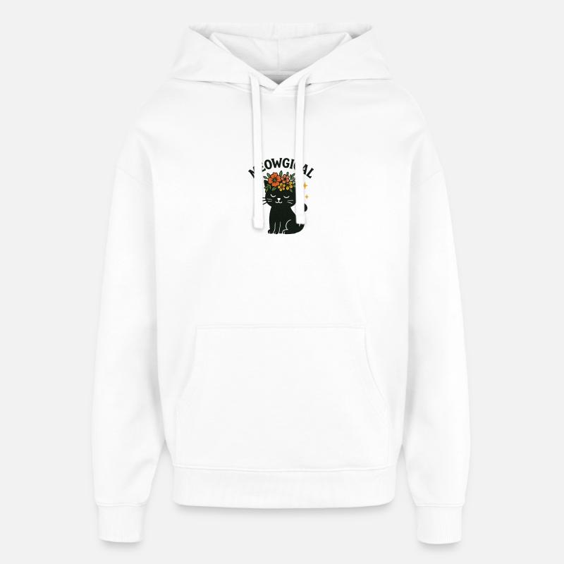 Conception de chat mignon magique - Meowgical - Sweat à capuche unisexe Stanley/Stella Oversized - blanc