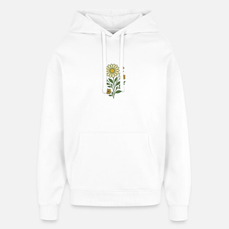 Bouquet de fleurs - Sweat à capuche unisexe Stanley/Stella Oversized - blanc