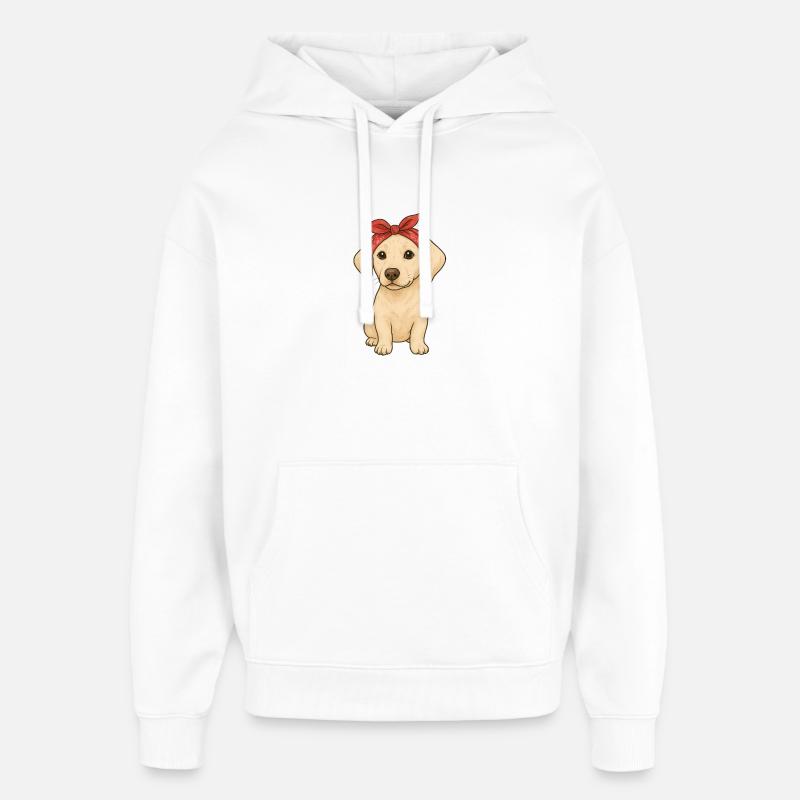 Little Labrador - Oversized Unisex Hoodie by Stanley/Stella - white