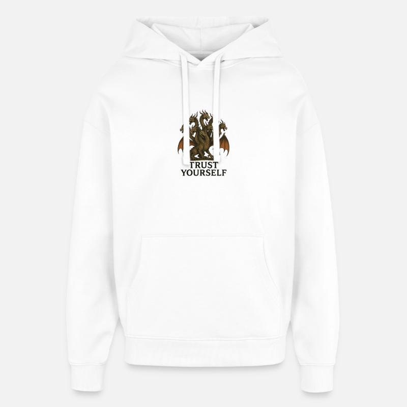 Dragon à neuf têtes : Faites-vous confiance - Sweat à capuche unisexe Stanley/Stella Oversized - blanc