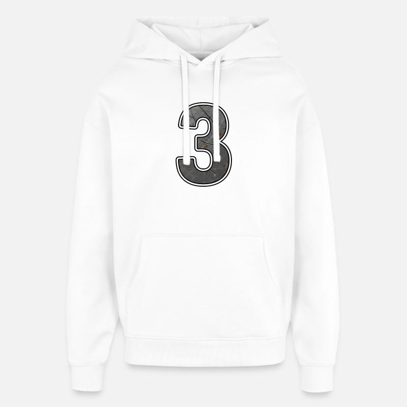 Rusty Industrial Numéro 3 - Sweat à capuche unisexe Stanley/Stella Oversized - blanc