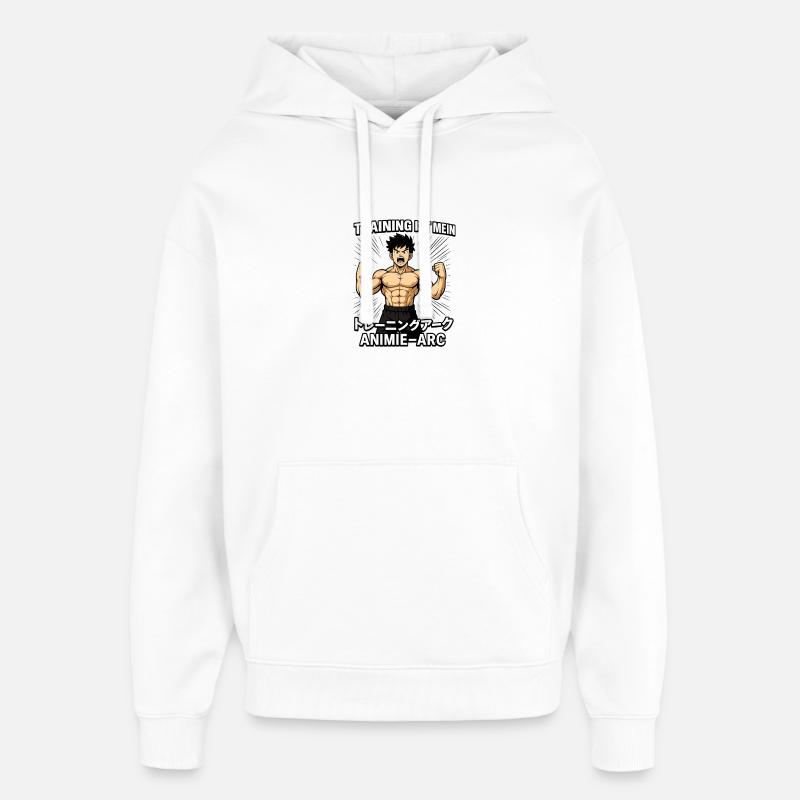 L’entraînement est mon arc d’anime - Sweat à capuche unisexe Stanley/Stella Oversized - blanc