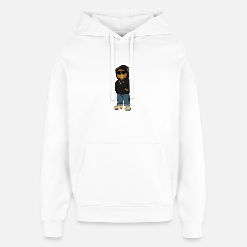 Beary cool - Sweat à capuche unisexe Stanley/Stella Oversized - blanc