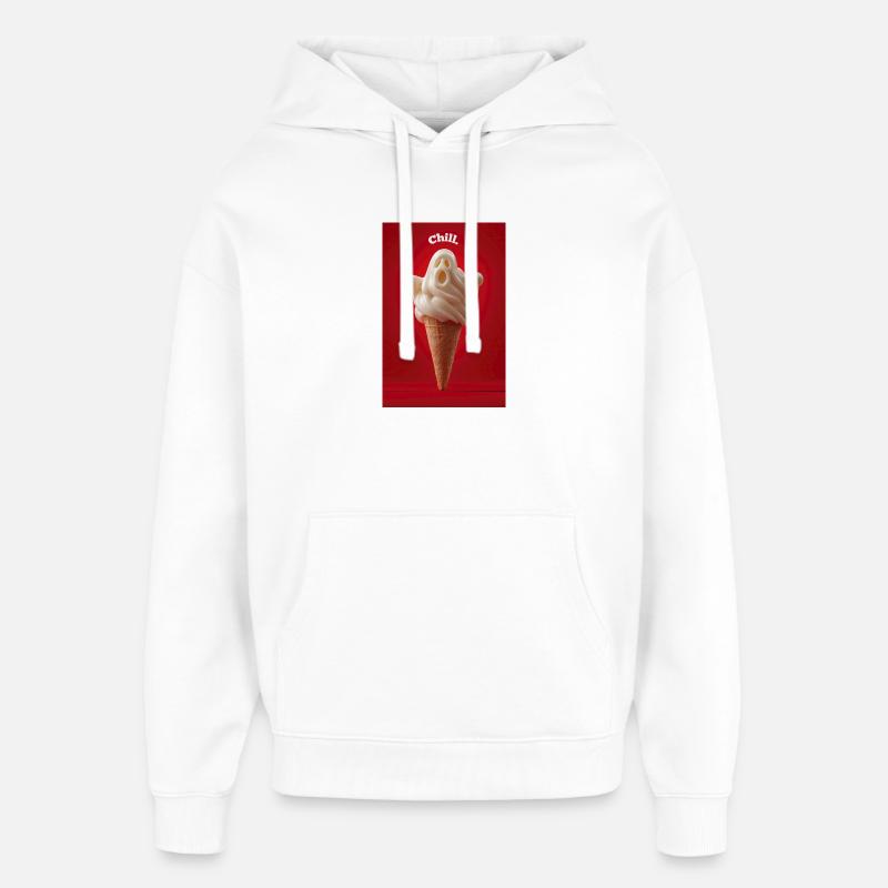 Chill Ghost Eiswaffel - Oversized Unisex Hoodie von Stanley/Stella - Weiß