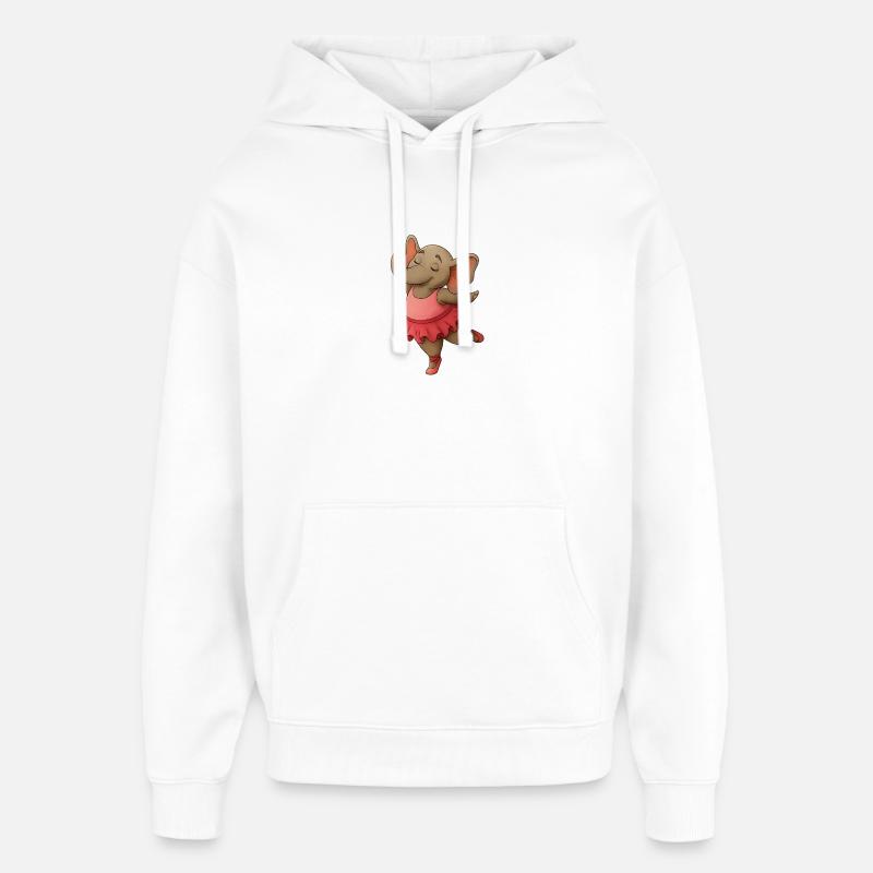 Éléphant dansant en tutu - Sweat à capuche unisexe Stanley/Stella Oversized - blanc