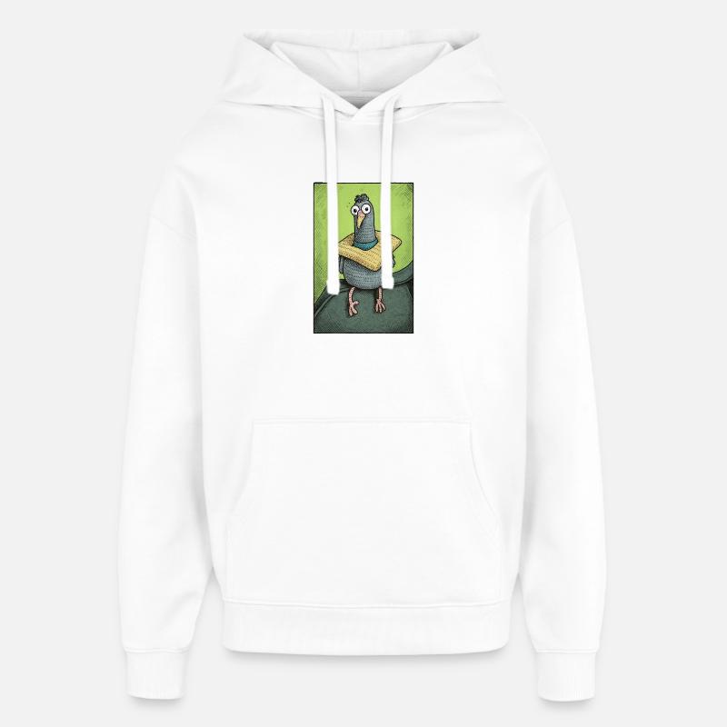 Sir Gurrington est assis - Sweat à capuche unisexe Stanley/Stella Oversized - blanc