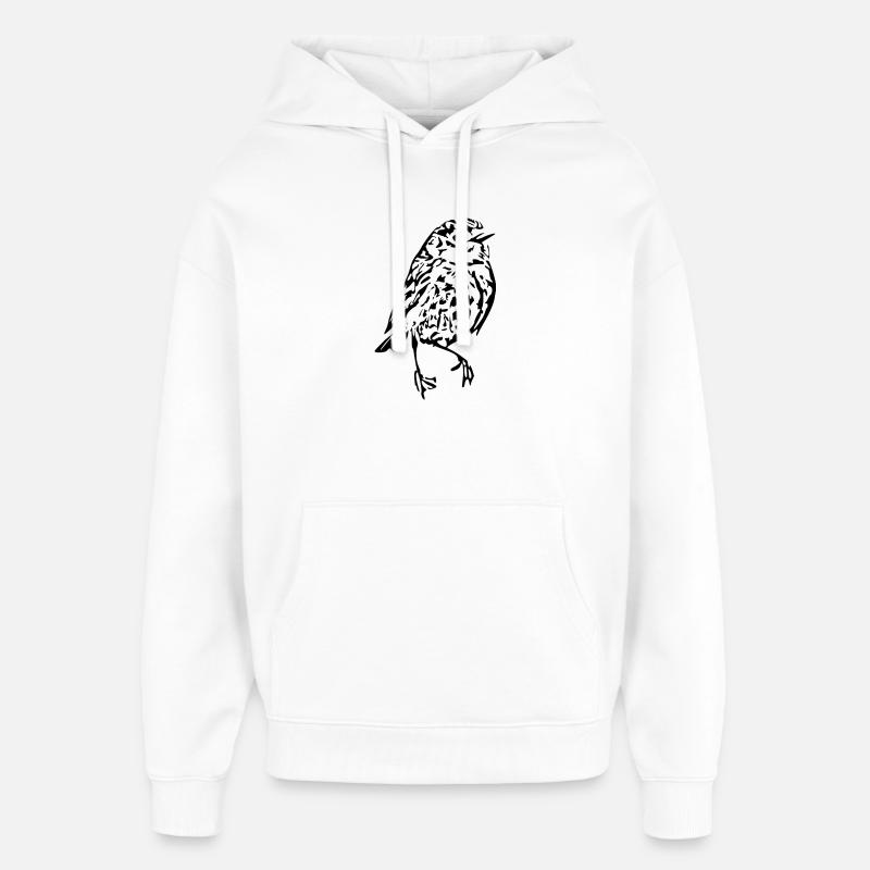 T-shirt oiseau idée cadeau Noël - Sweat à capuche unisexe Stanley/Stella Oversized - blanc