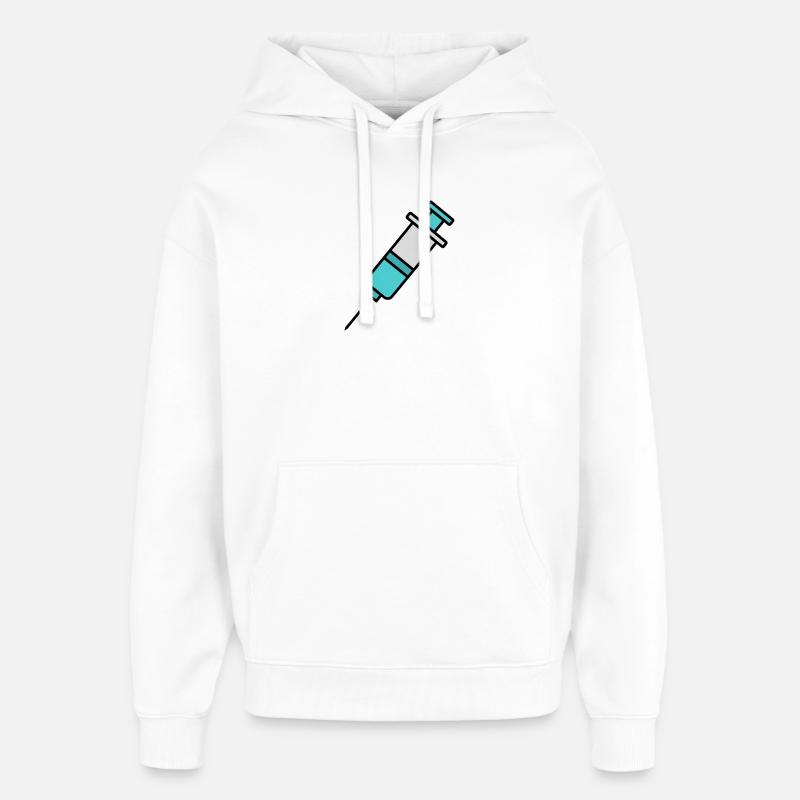 Spritze | Pro Impfung & Wissenschaft Statement - Oversized Unisex Hoodie von Stanley/Stella - Weiß