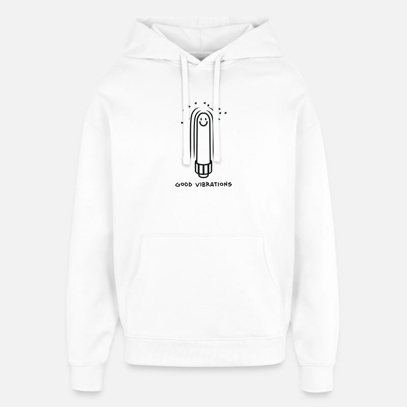 Vibromasseur gode avec de bonnes vibrations - Sweat à capuche unisexe Stanley/Stella Oversized - blanc