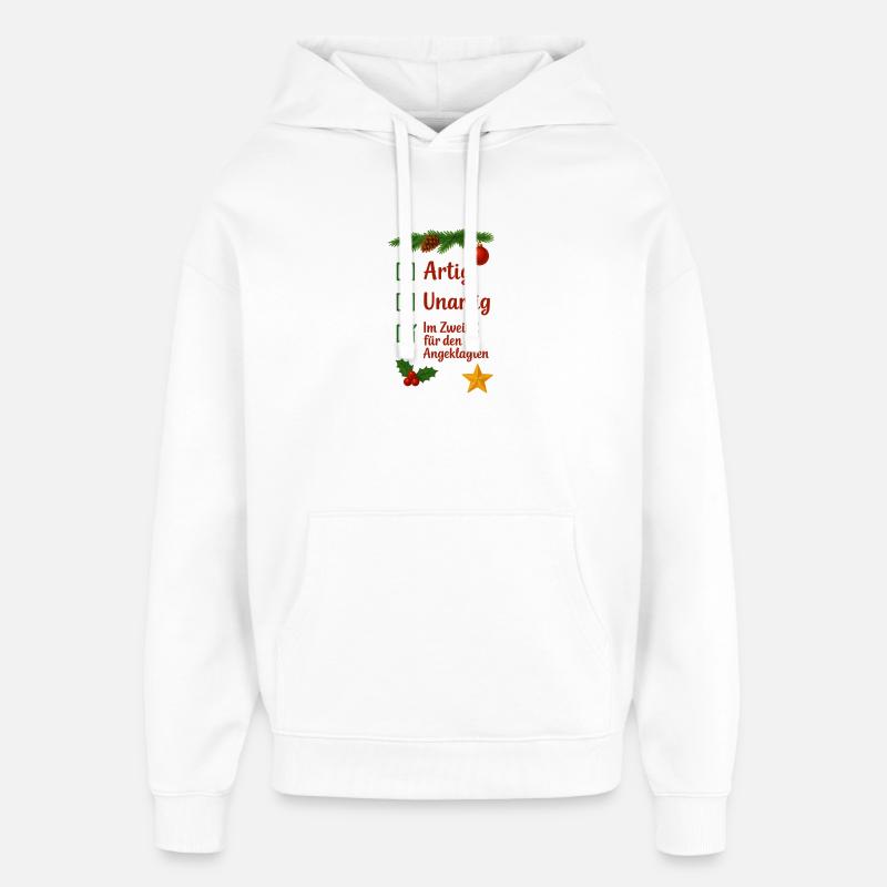 Noël poliment coquin dans le doute - Sweat à capuche unisexe Stanley/Stella Oversized - blanc