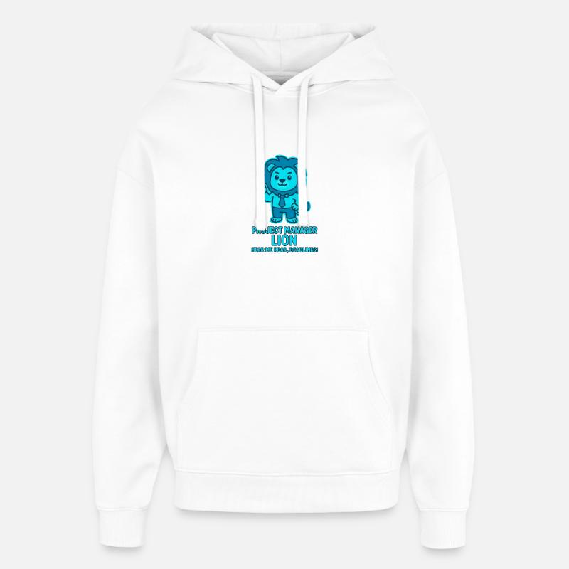Chef de projet Löwe – Délais - Sweat à capuche unisexe Stanley/Stella Oversized - blanc