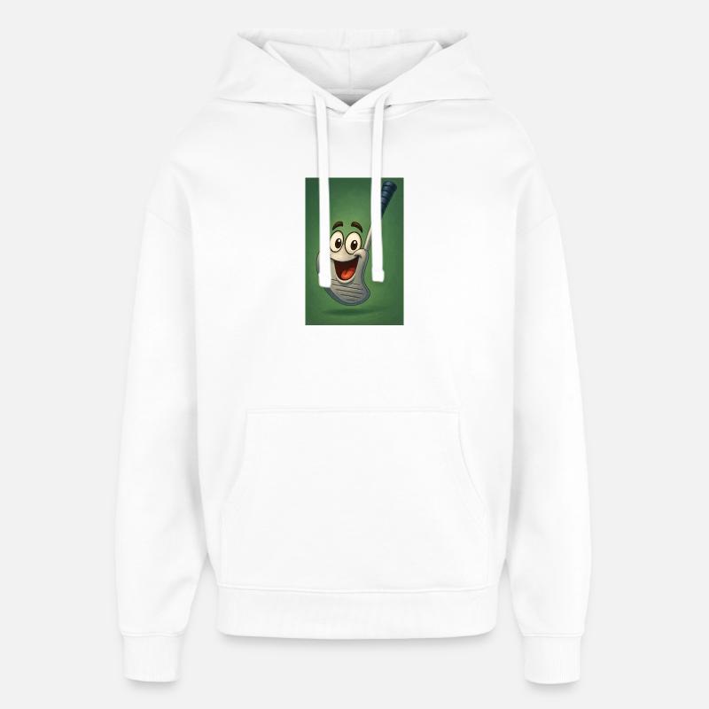 Club de golf heureux avec visage - Sweat à capuche unisexe Stanley/Stella Oversized - blanc