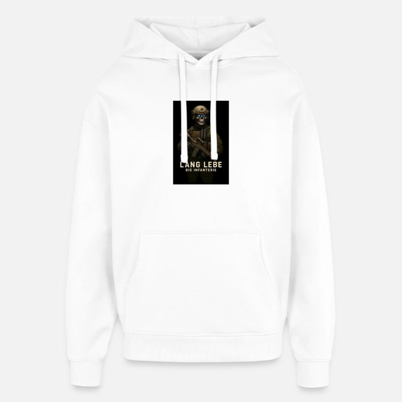 Vive le squelette d’infanterie - Sweat à capuche unisexe Stanley/Stella Oversized - blanc