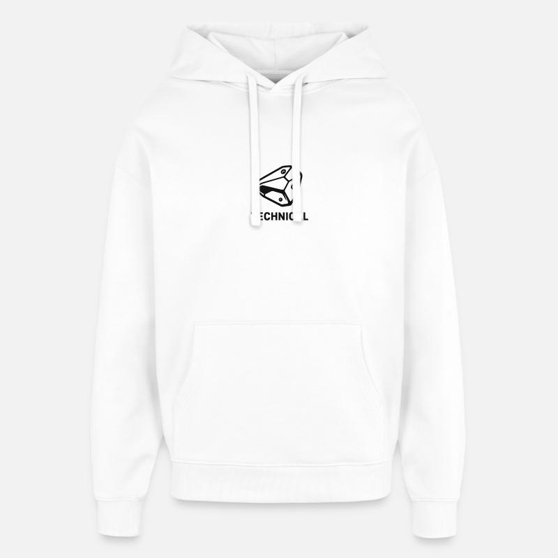 Technikal Boulder - Oversized Unisex Hoodie von Stanley/Stella - Weiß