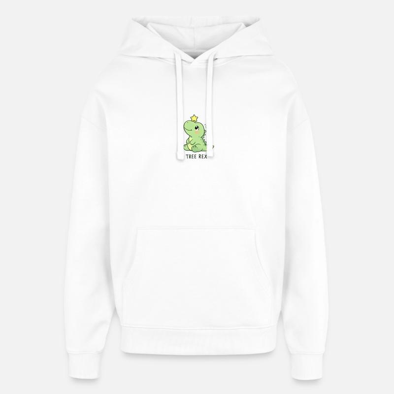 Tree Rex Dinosaur T-Rex - Sweat à capuche unisexe Stanley/Stella Oversized - blanc