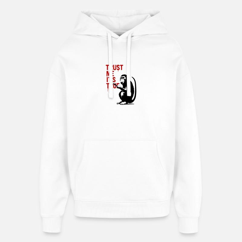 Trust Me It’s True Monkey Graffiti - Oversized Unisex Hoodie von Stanley/Stella - Weiß