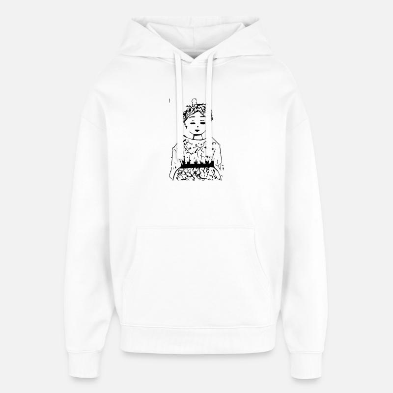 Sakura - Sweat à capuche unisexe Stanley/Stella Oversized - blanc