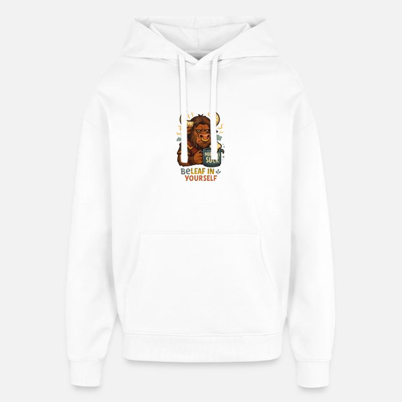 Sois une feuille en toi-même, Tauren - Sweat à capuche unisexe Stanley/Stella Oversized - blanc