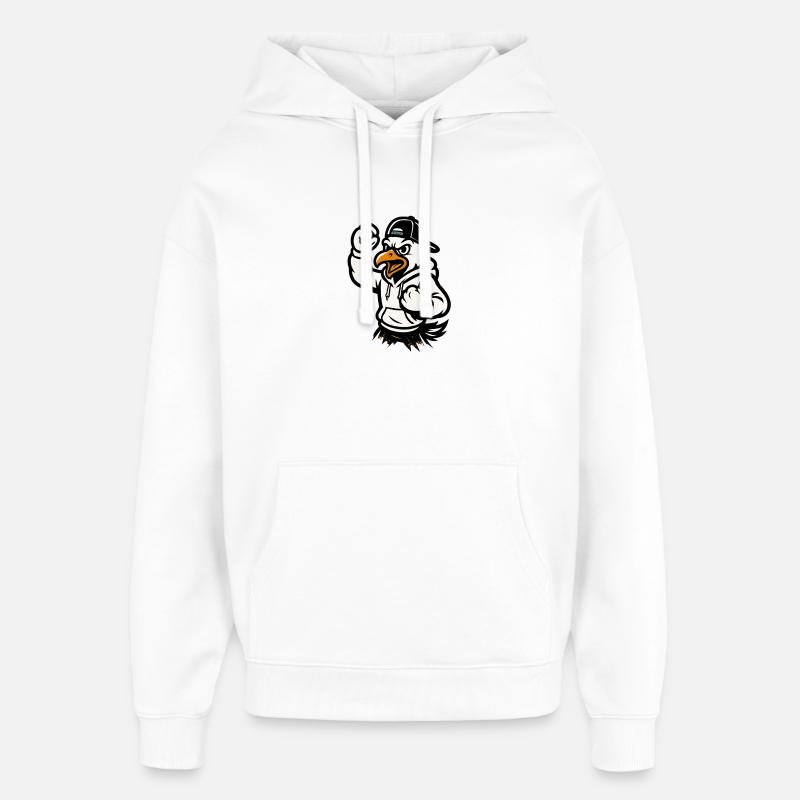 Mascotte de l’aigle martial - Sweat à capuche unisexe Stanley/Stella Oversized - blanc