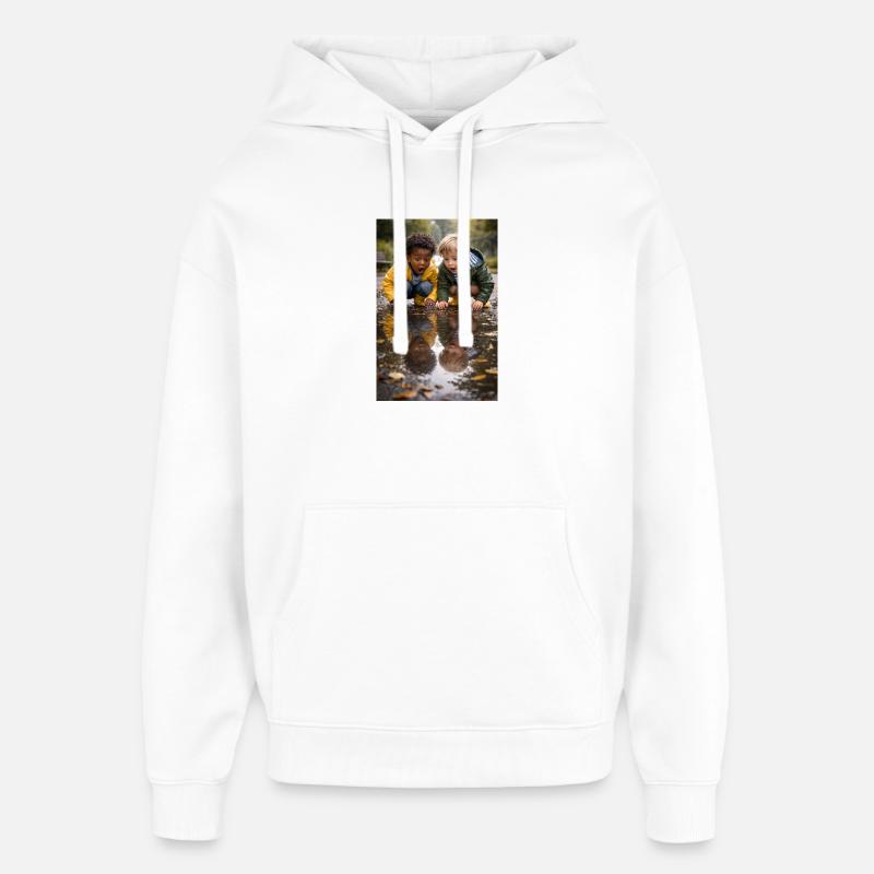 Racism_doesnt_exist - Sweat à capuche unisexe Stanley/Stella Oversized - blanc