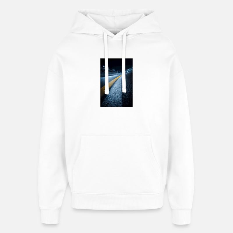 Mitternachts-Streckenhorizont - Oversized Unisex Hoodie von Stanley/Stella - Weiß