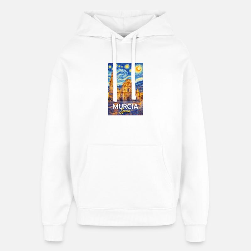 Murcie, Espagne - Sweat à capuche unisexe Stanley/Stella Oversized - blanc