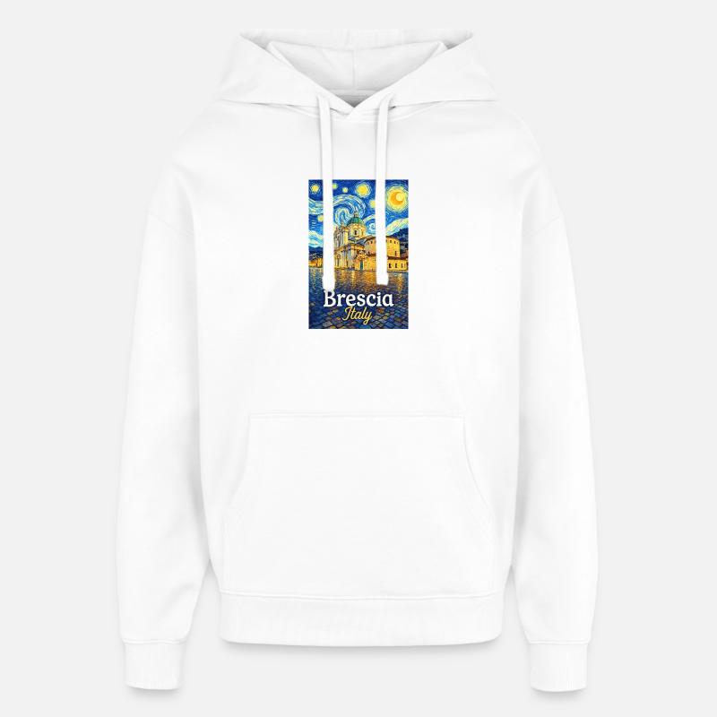 Brescia, Italia. - Huppari unisex Stanley/Stella Oversized - valkoinen