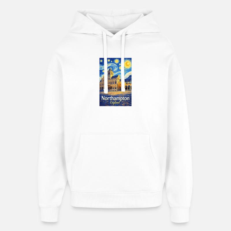 Northampton, Angleterre - Sweat à capuche unisexe Stanley/Stella Oversized - blanc