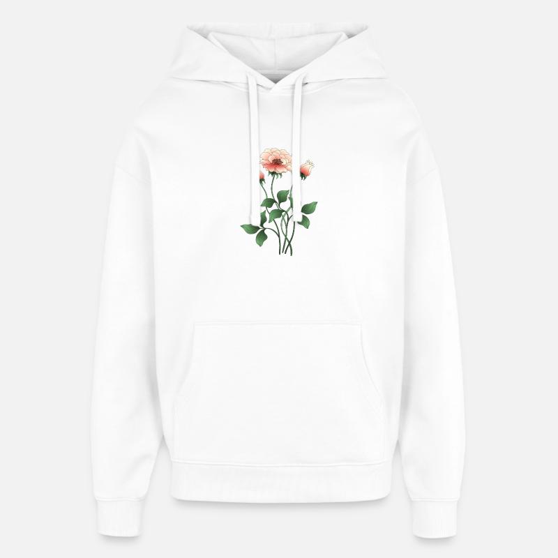 Fleur - Sweat à capuche unisexe Stanley/Stella Oversized - blanc
